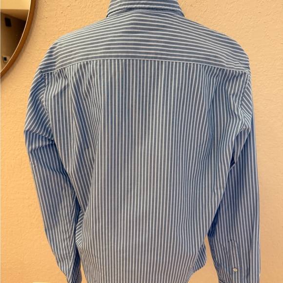 Relwen NWT Blue Striped Button-Down Shirt - Picture 2 of 3